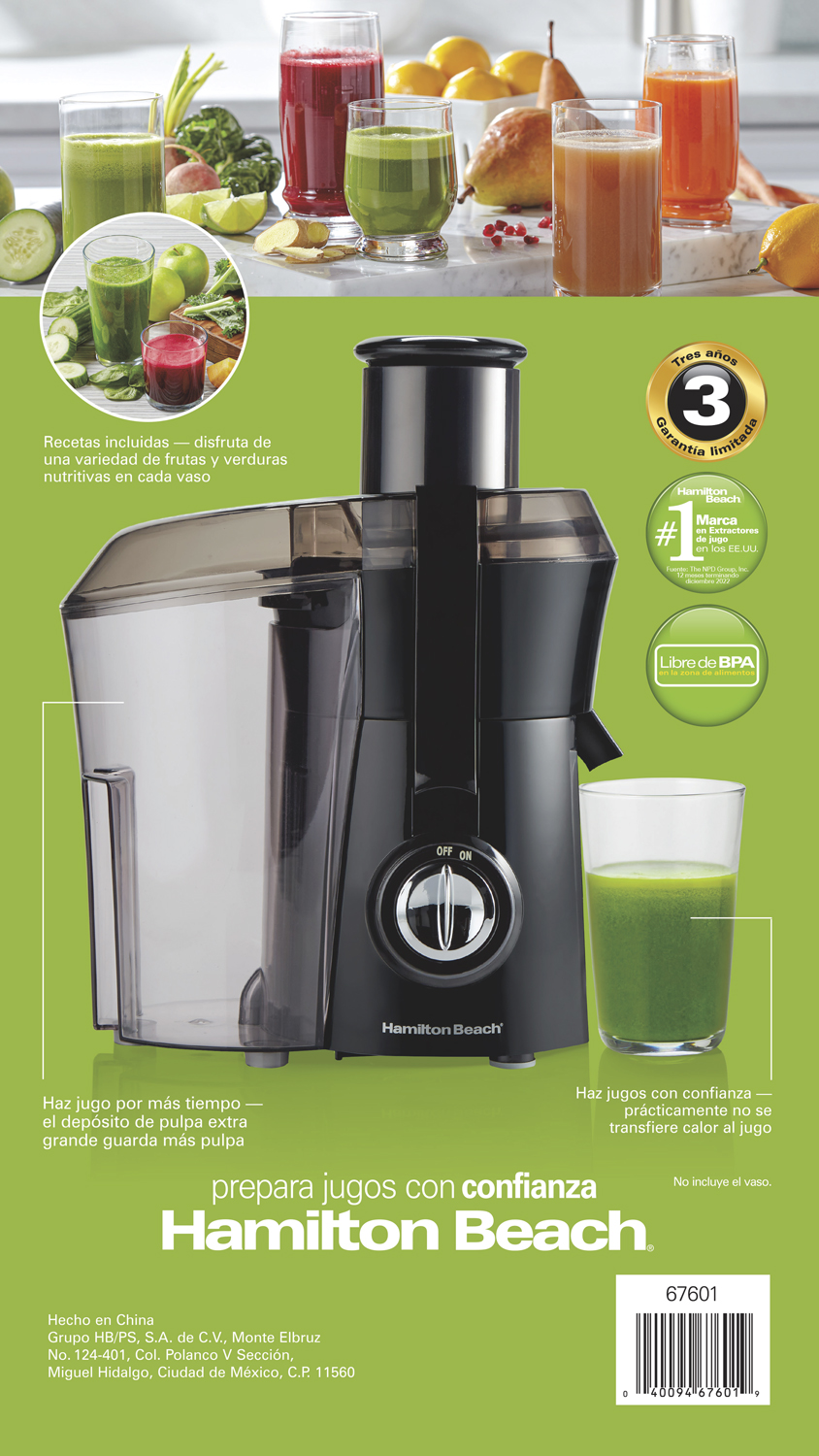 Extractor De Jugos Big Mouth Hamilton Beach 67601 - Imagen 3