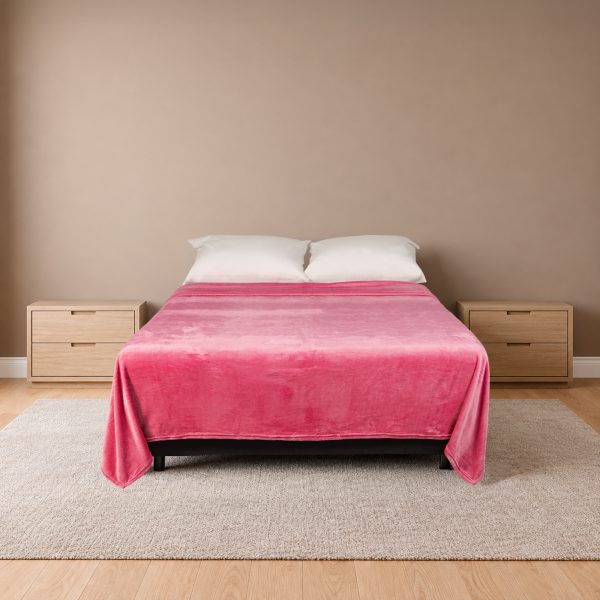 Cobija Real Tex Flannel Unicolor - Fucsia