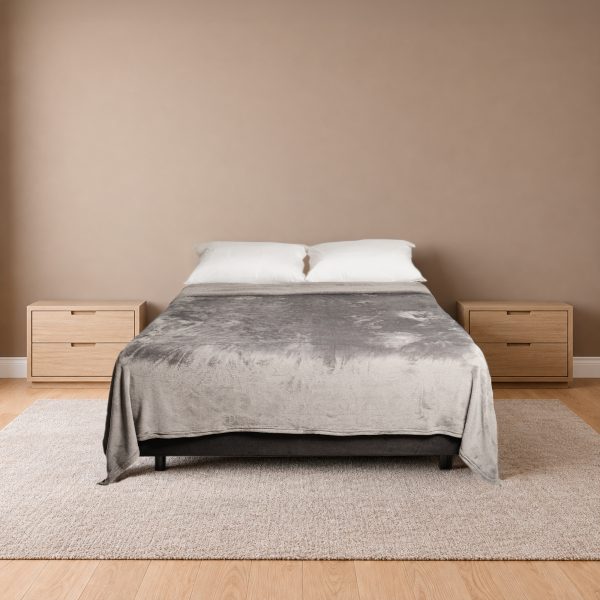 Cobija Real Tex Flannel Unicolor - Gris
