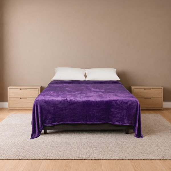 Cobija Real Tex Flannel Unicolor - Morado