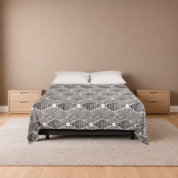 Cobija Real Tex Flannel Estampada - Panel Gris Oscuro