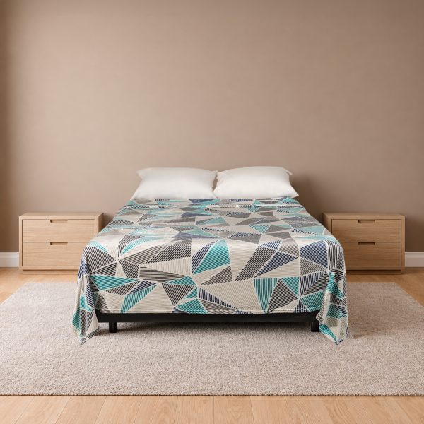 Cobija Real Tex Flannel Estampada - Triangulos de Colores