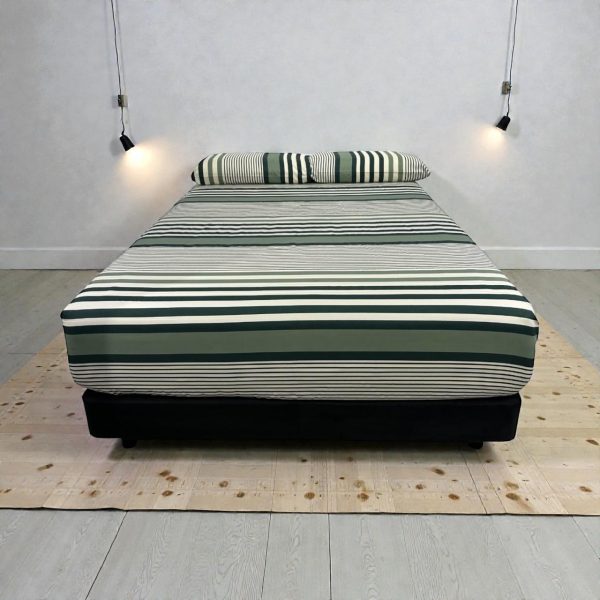 Juego de Sábanas Casa Real Tex - Líneas Verde