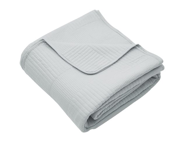 Colcha Real Tex Bordada Unicolor Gris Plata – 8004 - Imagen 5