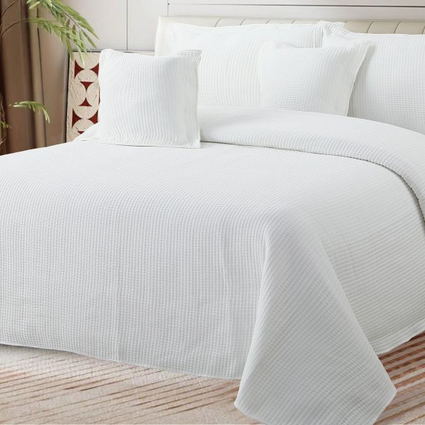 Colcha Real Tex Jacquard Algodón 6142-1 Blanco
