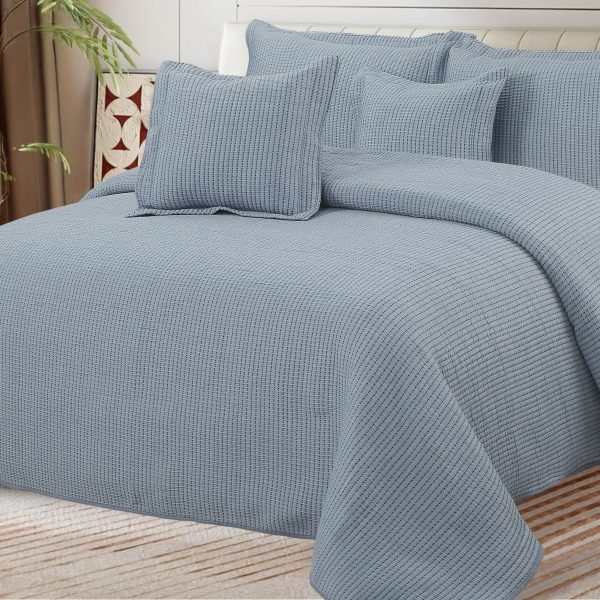 Colcha Real Tex Jacquard Algodón 6142-5 Azul