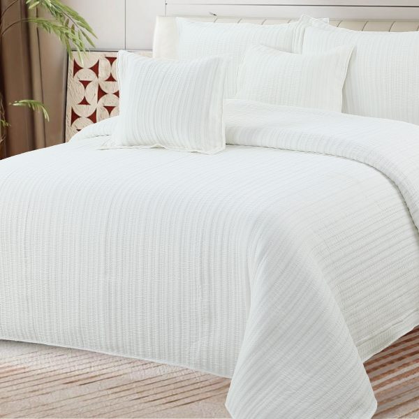 Colcha Real Tex Jacquard Algodón 6797-1 Crema