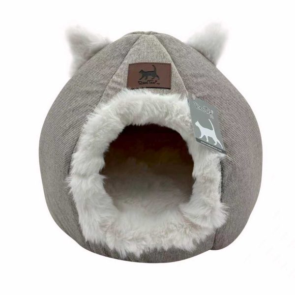 Cama para Mascota Gato Orejas Beige 2025S-05045