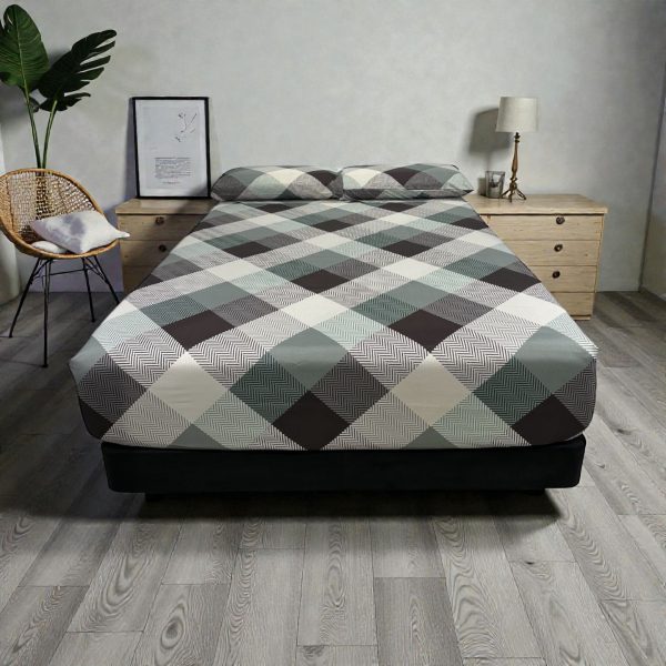 Juego de Sábanas Casa Real Tex - Rombos Verde