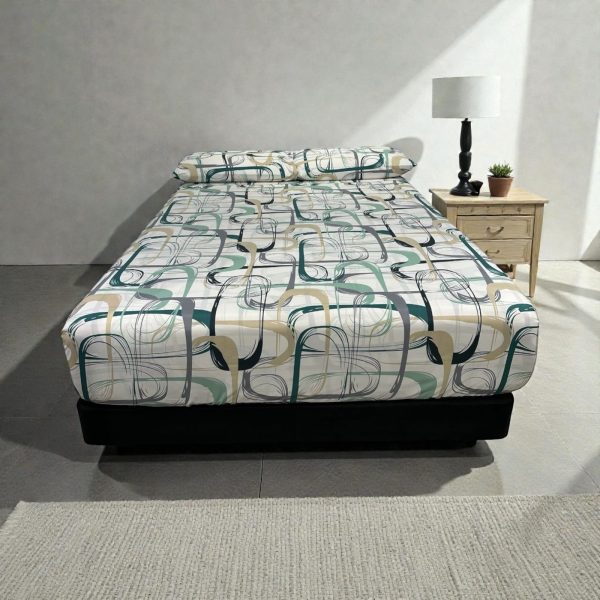 Juego de Sábanas Casa Real Tex - Pinceladas Verde