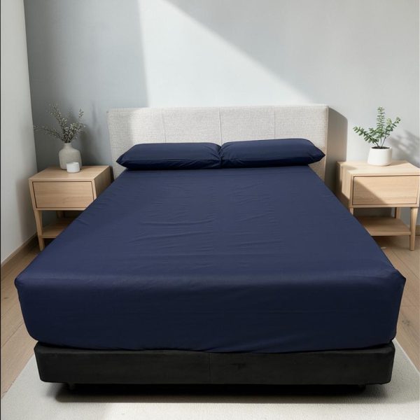 Juego de Sábanas Real Tex 200 Hilos 50% Algodón - 50% Poliéster, Azul Petroleo