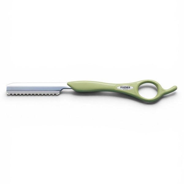 Navaja Para Corte De Pelo / Feather Styling Razor  - Matcha Green.