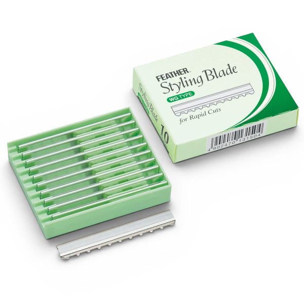 Cuchillas Feather Styling Blade WG-10 Tipe / Mayor Exposición De La Hoja De Corte de Cabello, Dispensador de 10 Cuchillas.