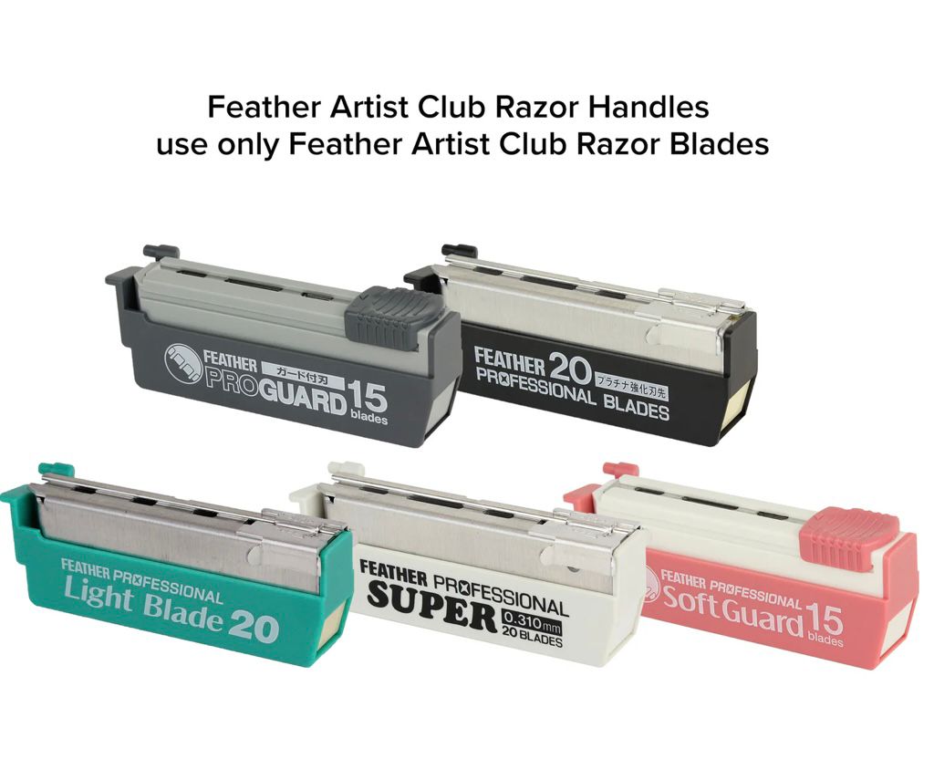 Navaja de Afeitar Profesional Feather Artist Club SS Folding Razor. Black SS - Imagen 4