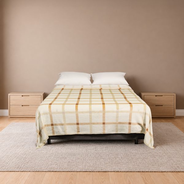 Cobija Real Tex Flannel Estampada -Línea Camel.