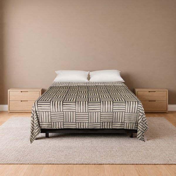 Cobija Real Tex Flannel Estampada - Laberinto Gris