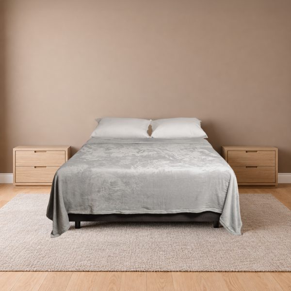Cobija Real Tex Flannel Unicolor - Gris Plata